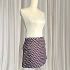 Cue Burgundy Asymetric Mini Skirt AU8