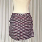 Cue Burgundy Asymetric Mini Skirt AU8