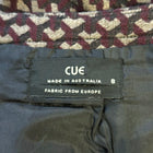 Cue Burgundy Asymetric Mini Skirt AU8