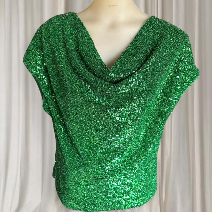 David Lawrence Women's Green Sequin T-shirt