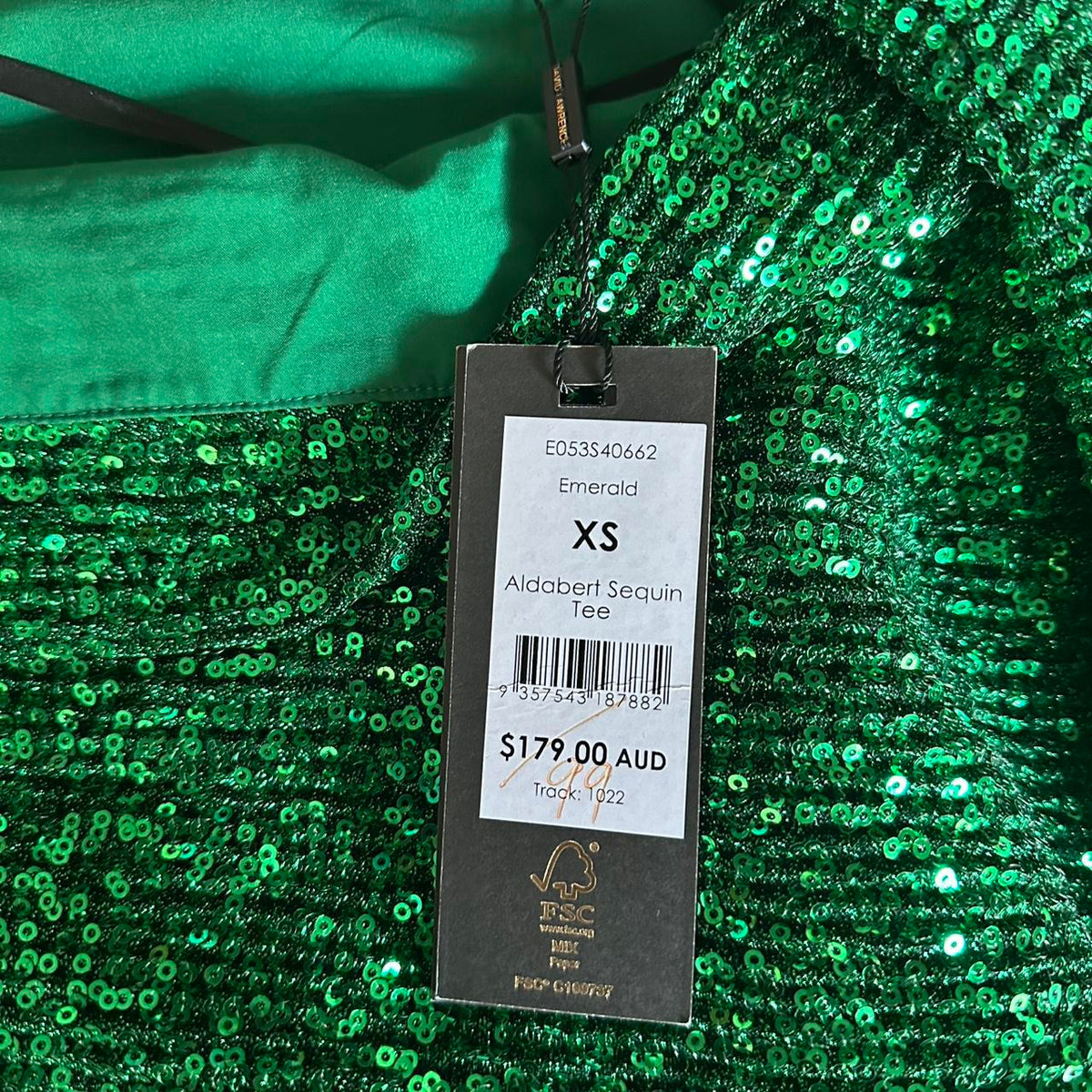 David Lawrence Women's Green Sequin T-shirt