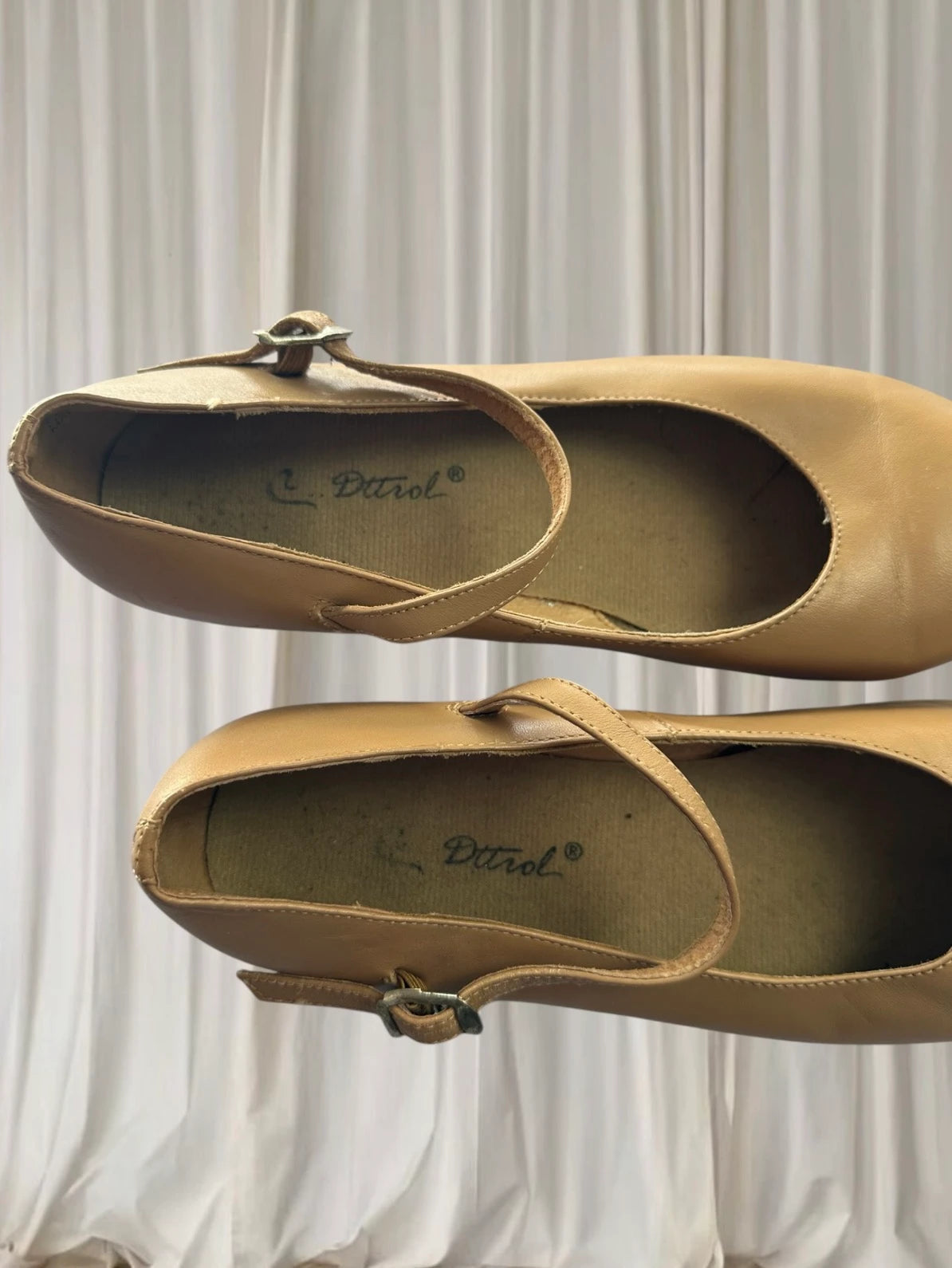 Dttrol Mary Jane Tap Dancing Shoes - Tan Performance Footwear US Size 7 - Image 4