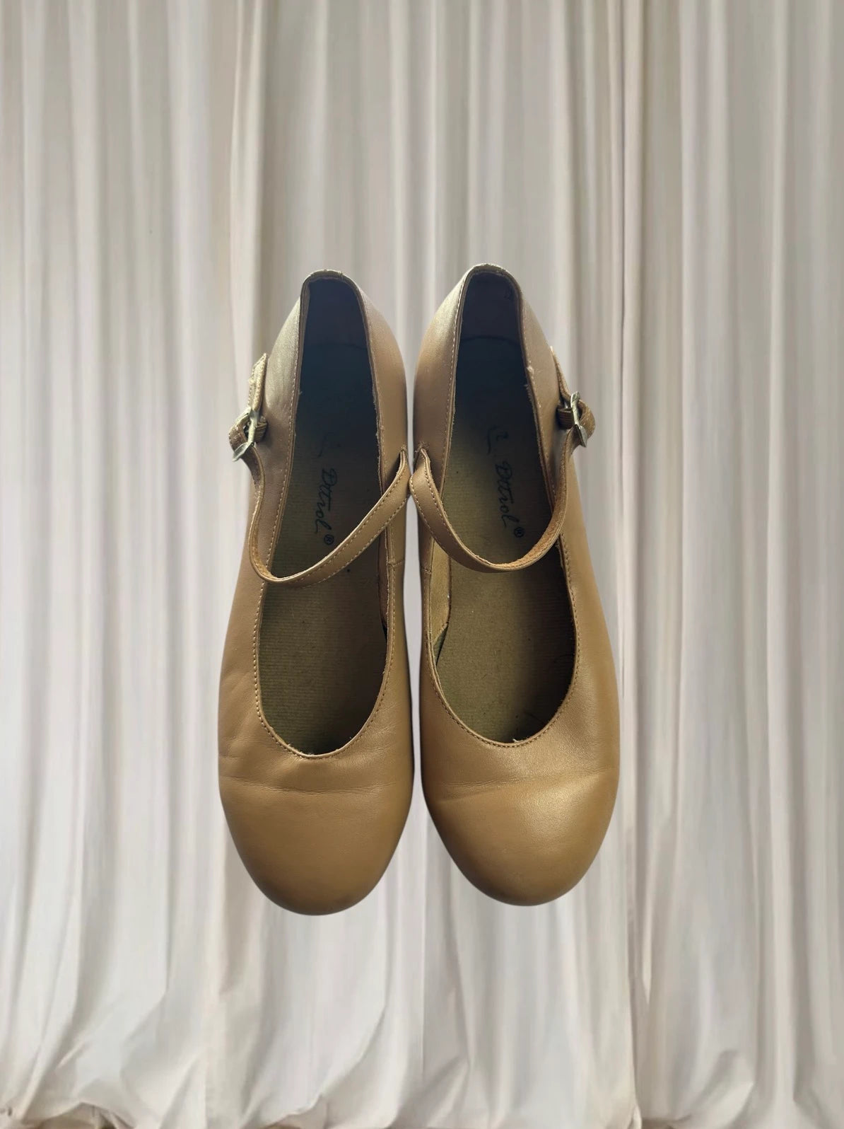Dttrol Mary Jane Tap Dancing Shoes - Tan Performance Footwear US Size 7 - Image 2