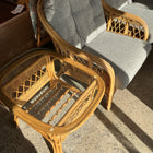 Cane lounge set 5 pce