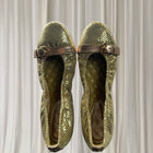 Florsheim Gold Ballet Flats - Comfortable Leather Foldable Slip-Ons - Image 2