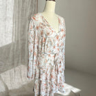 Forever New Boho Long Sleeve Floral Wrap Midi Dress AU14 (Large)