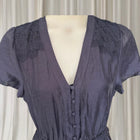 Forever New Emmy Lace Trim Mini Dress - Navy Blue Tiered Design - Image 2