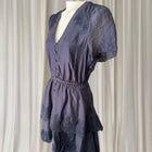 Forever New Emmy Lace Trim Mini Dress - Navy Blue Tiered Design - Image 4