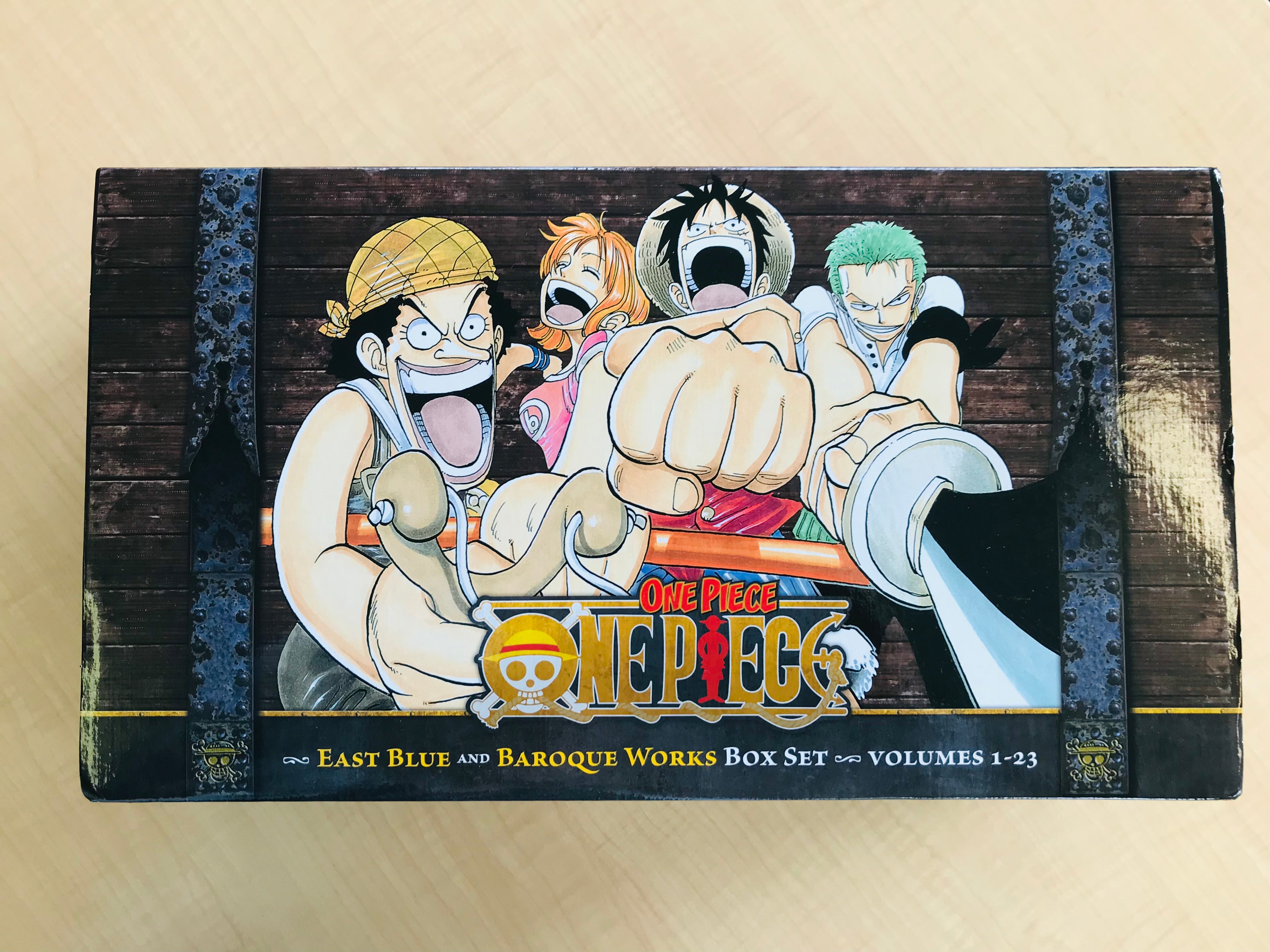 One Piece by Eiichiro Oda (East Blue and Baroque Works Box Volumes #1 - #23 with bonus comic and poster