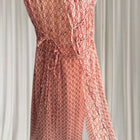 G.D.S. Signify Sleeveless Dress - Coral Geometric Print with Drawstring Waist - Image 2