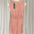 G.D.S. Signify Sleeveless Dress - Coral Geometric Print with Drawstring Waist - Image 4