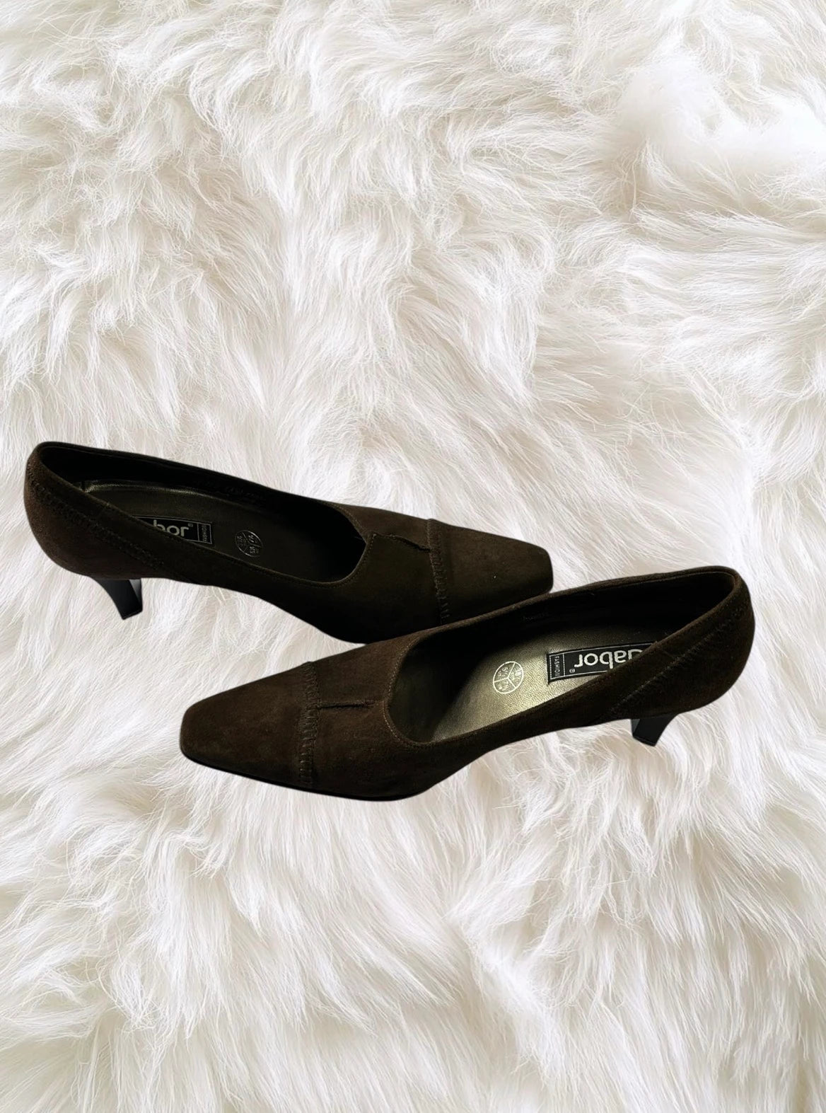 Vintage Gabor Fashion Brown Suede Court Heels - Image 4
