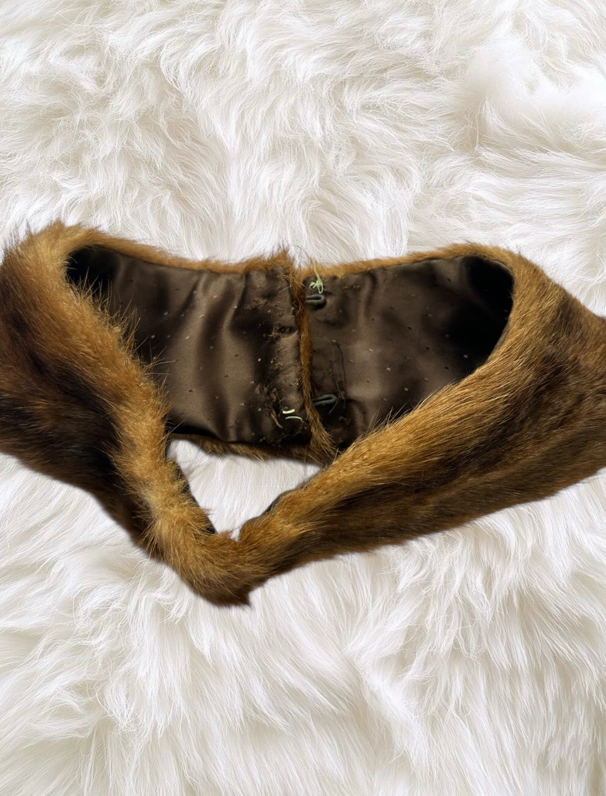 Genuine Fur Collar - Dark Brown. Luxurious &amp; Timeless Women's Outerwear Accessory