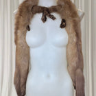 Genuine Fur Taxidermy Ferret Shawl Scarf – Vintage Statement Fur Wrap