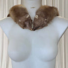 Genuine Fur Taxidermy Ferret Shawl Scarf – Vintage Statement Fur Wrap