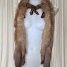 Genuine Fur Taxidermy Ferret Shawl Scarf – Vintage Statement Fur Wrap