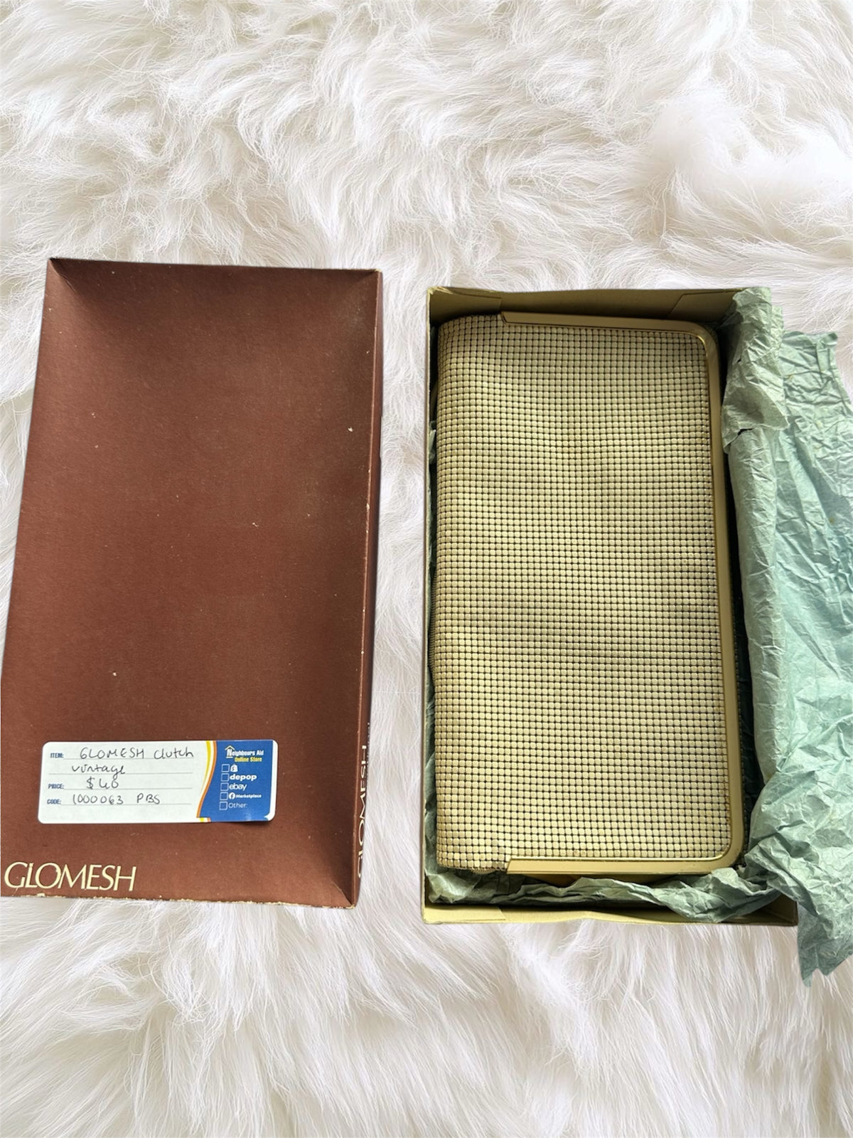 GLOMESH vintage clutch bag