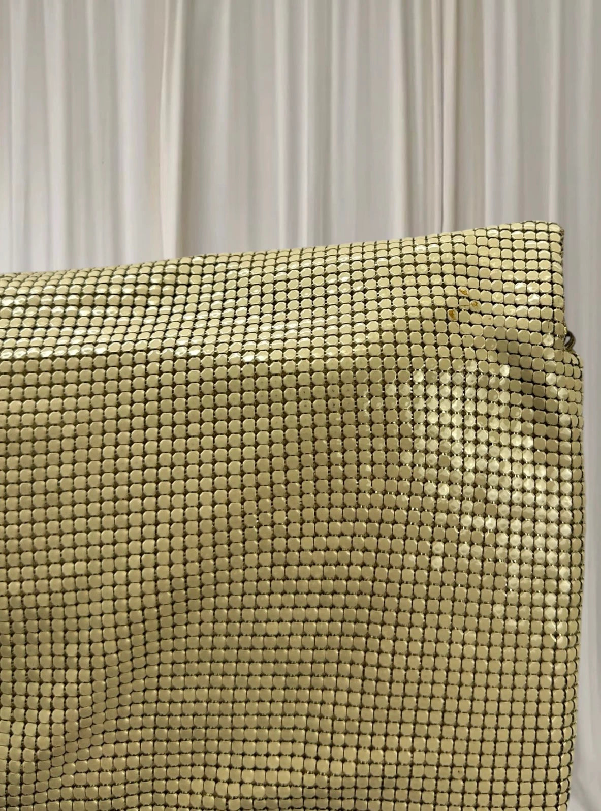 Glomesh Gold Metal Mesh Shoulder Bag - Vintage Rectangular Evening Clutch - Image 2