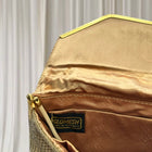 Glomesh Gold Metal Mesh Shoulder Bag - Vintage Rectangular Evening Clutch - Image 3