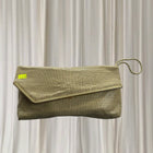 Glomesh Gold Metal Mesh Shoulder Bag - Vintage Rectangular Evening Clutch - Image 1