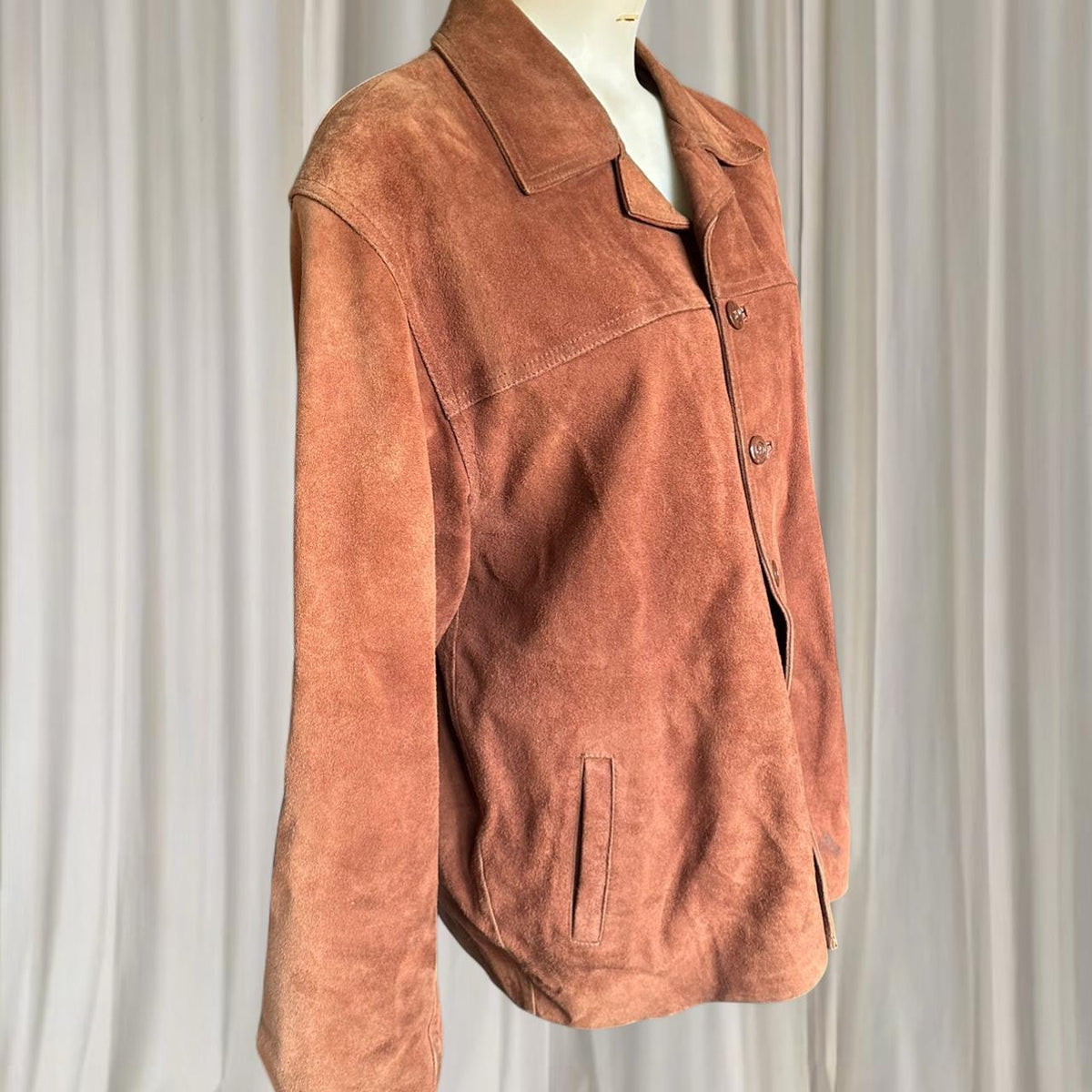 Vintage Gold Coast Leather Brown Suede Jacket