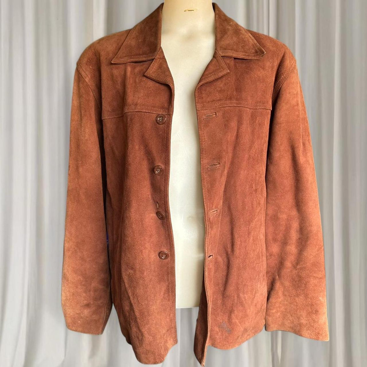 Vintage Gold Coast Leather Brown Suede Jacket