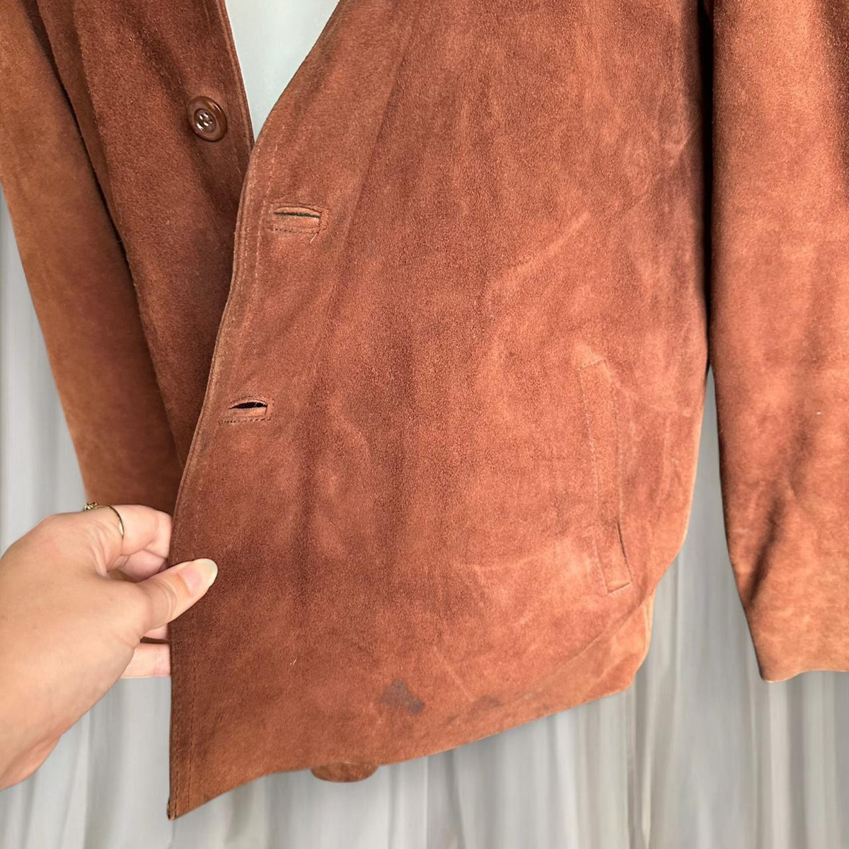 Vintage Gold Coast Leather Brown Suede Jacket