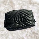 GUCCI Calfskin Matelasse GG Marmont Cosmetic Case in Black
