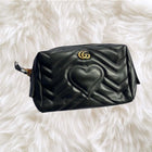 GUCCI Calfskin Matelasse GG Marmont Cosmetic Case in Black