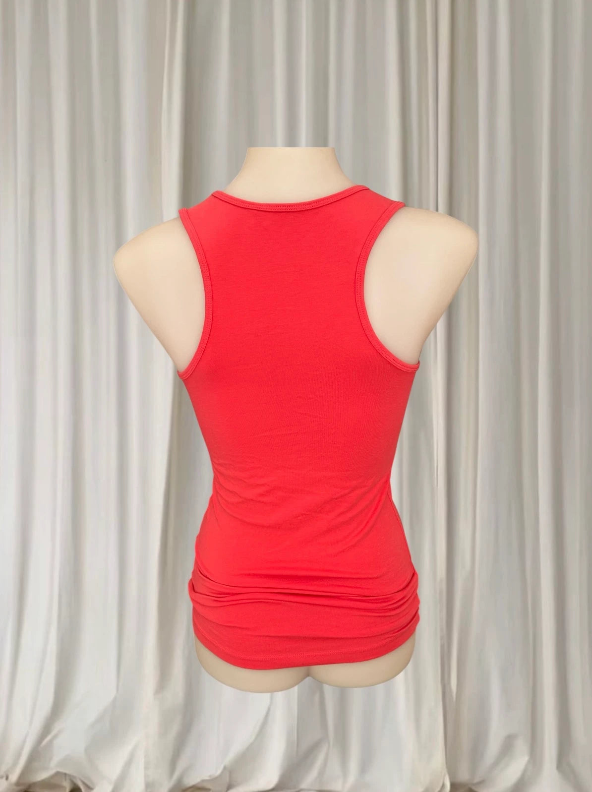 Guess Tank Top - Vibrant Orange with Diamante Logo - Image 5