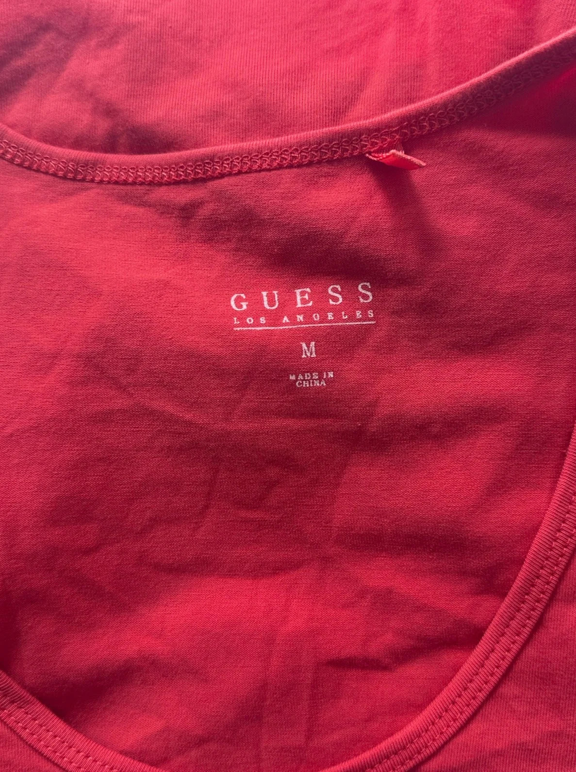Guess Tank Top - Vibrant Orange with Diamante Logo - Image 6