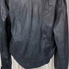 90s Vintage Huntley Genuine Leather Black Bomber Jacket Small