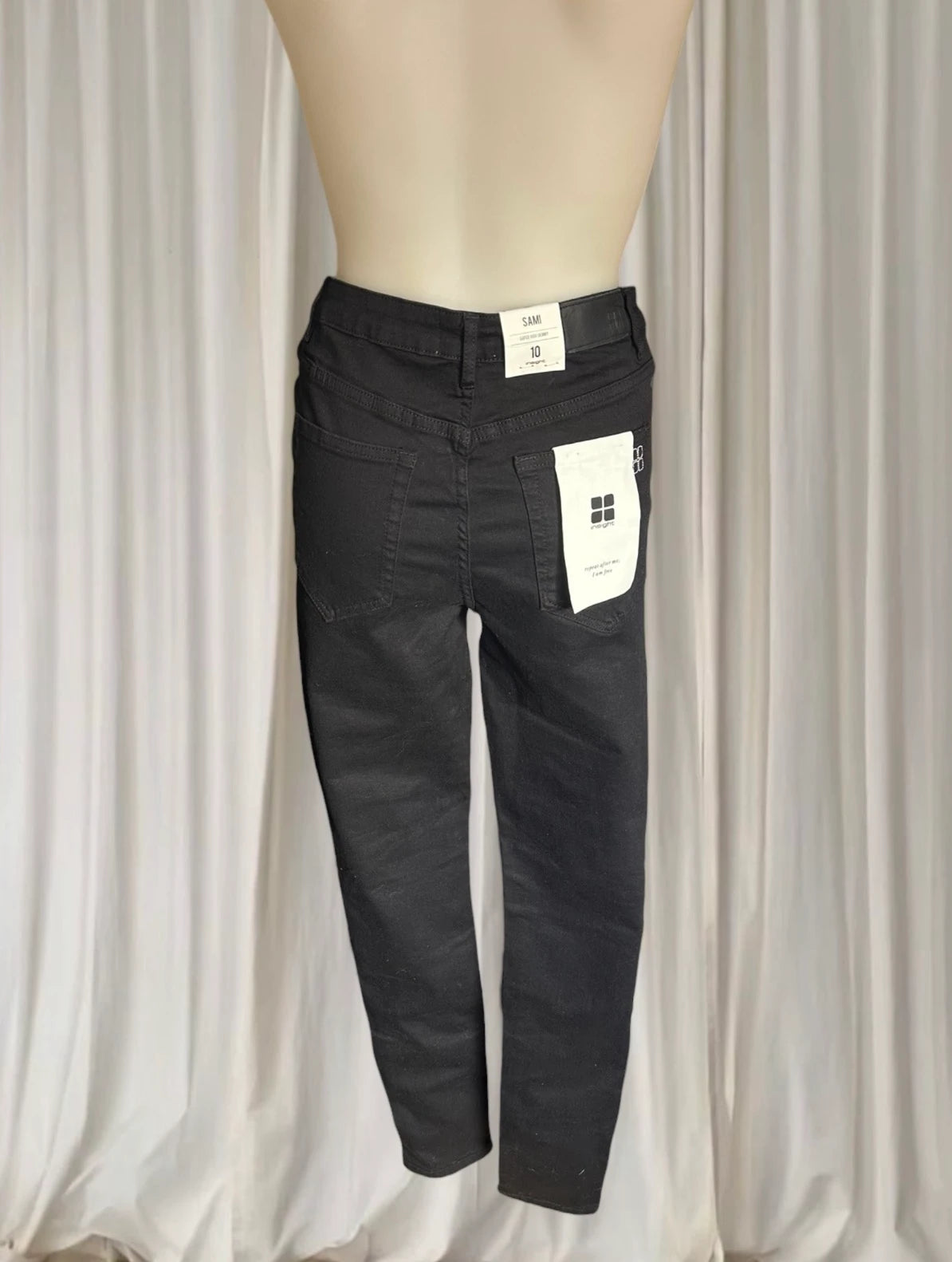 Insight Sami Super High Rise Jeans - Jet Black Denim - Image 3
