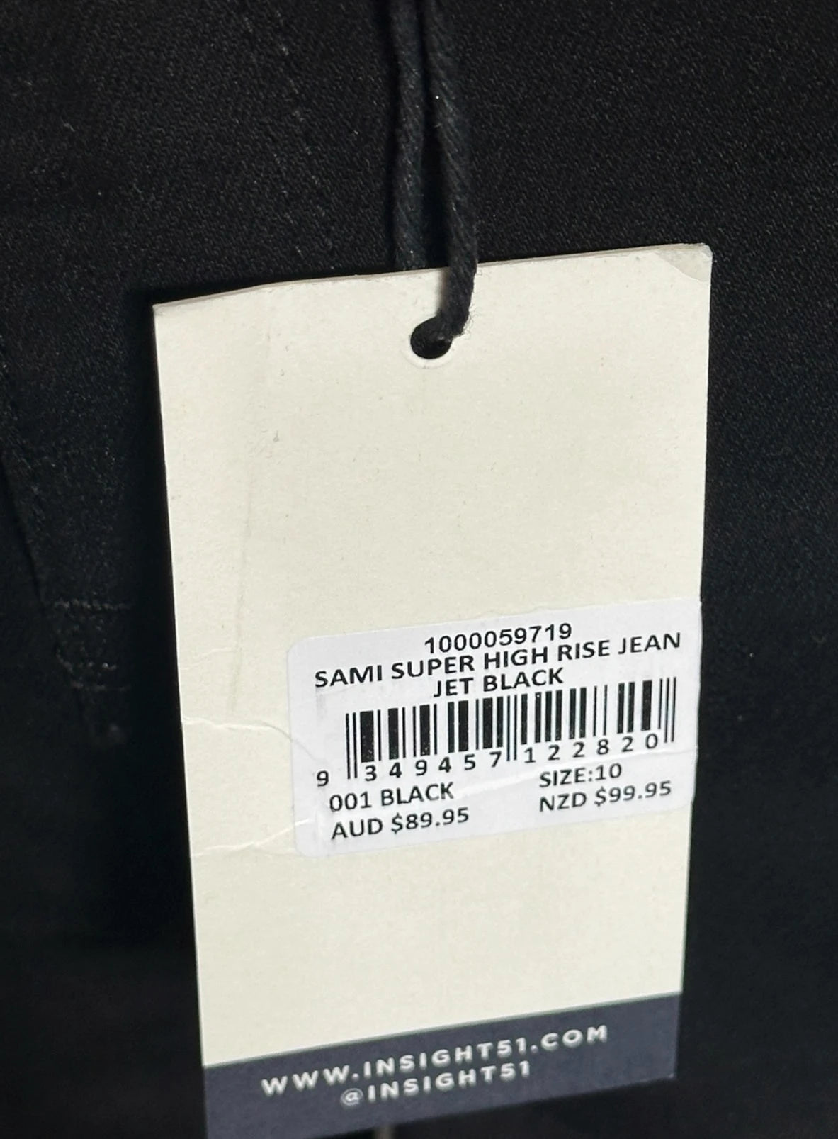 Insight Sami Super High Rise Jeans - Jet Black Denim - Image 5