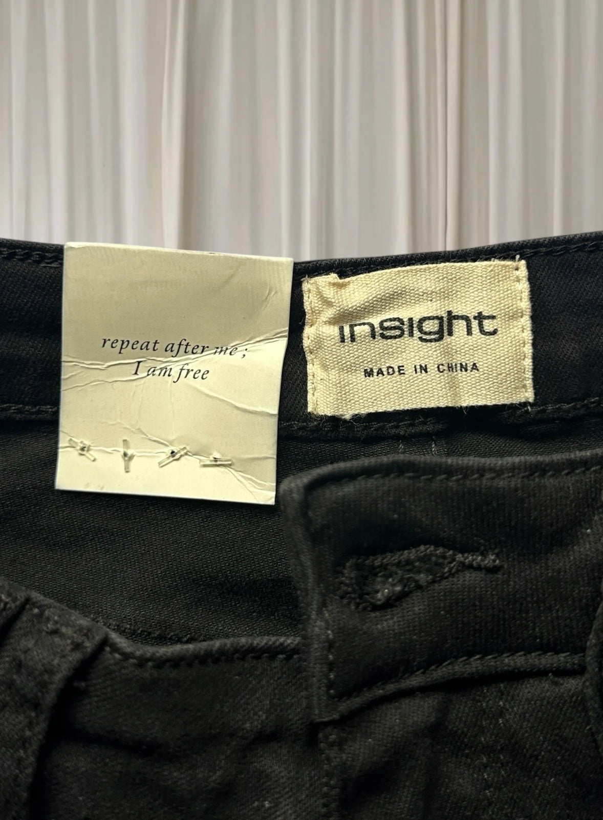 Insight Sami Super High Rise Jeans - Jet Black Denim - Image 6