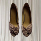 Vintage JD Williams Satin Kitten Heels - Elegant Purple Peep-Toe AU 5