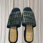 Jane Debster Black Mules - Sophisticated Pleated Block Heel Shoes - Image 1