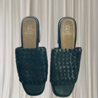 Jane Debster Black Mules - Sophisticated Pleated Block Heel Shoes - Image 3
