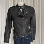 Just Jeans Genuine Leather Jacket - Classic Black Women's Size 8 - Image 1