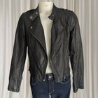 Just Jeans Genuine Leather Jacket - Classic Black Women's Size 8 - Image 2