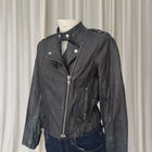 Just Jeans Genuine Leather Jacket - Classic Black Women's Size 8 - Image 3