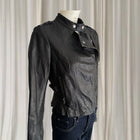Just Jeans Genuine Leather Jacket - Classic Black Women's Size 8 - Image 4