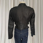 Just Jeans Genuine Leather Jacket - Classic Black Women's Size 8 - Image 5