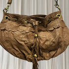 Kate Hill Vintage Boho Hobo Bag - Rich Brown Leather Slouchy Shoulder Bag - Image 4