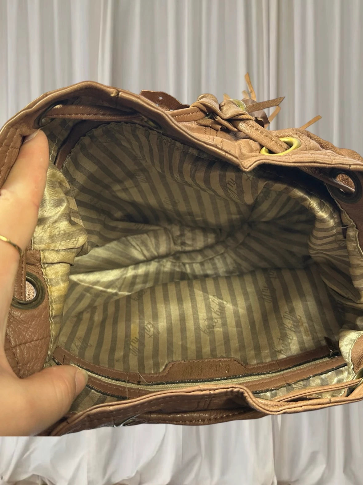 Kate Hill Vintage Boho Hobo Bag - Rich Brown Leather Slouchy Shoulder Bag - Image 7