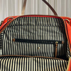 Kate Spade New York Shoulder Bag - Vibrant Orange Leather with Striped Interior - Image 4