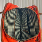 Kate Spade New York Shoulder Bag - Vibrant Orange Leather with Striped Interior - Image 5