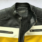 Vintage Katie Seth Unisex Yellow and Black Biker Motorcycle Jacket
