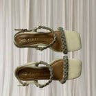 Kurt Geiger Heeled Sandals - Elegant Off-White Square Toe Heels - Image 2