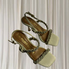 Kurt Geiger Heeled Sandals - Elegant Off-White Square Toe Heels - Image 3